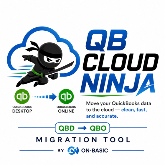 QB Cloud Ninja — QBD to QBO migration tool by On-Basic